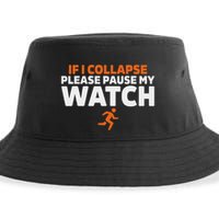 If I Collapse Please Pause My Watch Marathon Runner Running Sustainable Bucket Hat