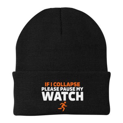 If I Collapse Please Pause My Watch Marathon Runner Running Beanie