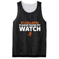If I Collapse Please Pause My Watch Marathon Runner Running Mesh Reversible Basketball Jersey Tank