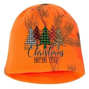 Is It Christmas Break Yet Funny Xmas Teacher Great Gift Kati - Camo Knit Beanie