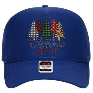 Is It Christmas Break Yet Funny Xmas Teacher Great Gift High Crown Mesh Back Trucker Hat