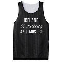 Iceland Is Calling And I Must Go Vacation Roots Iceland Mesh Reversible Basketball Jersey Tank