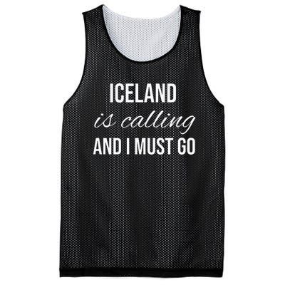 Iceland Is Calling And I Must Go Vacation Roots Iceland Mesh Reversible Basketball Jersey Tank