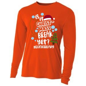 Is It Christmas Break Yet Lunchlady Christmas Lunch Lady Gift Cooling Performance Long Sleeve Crew