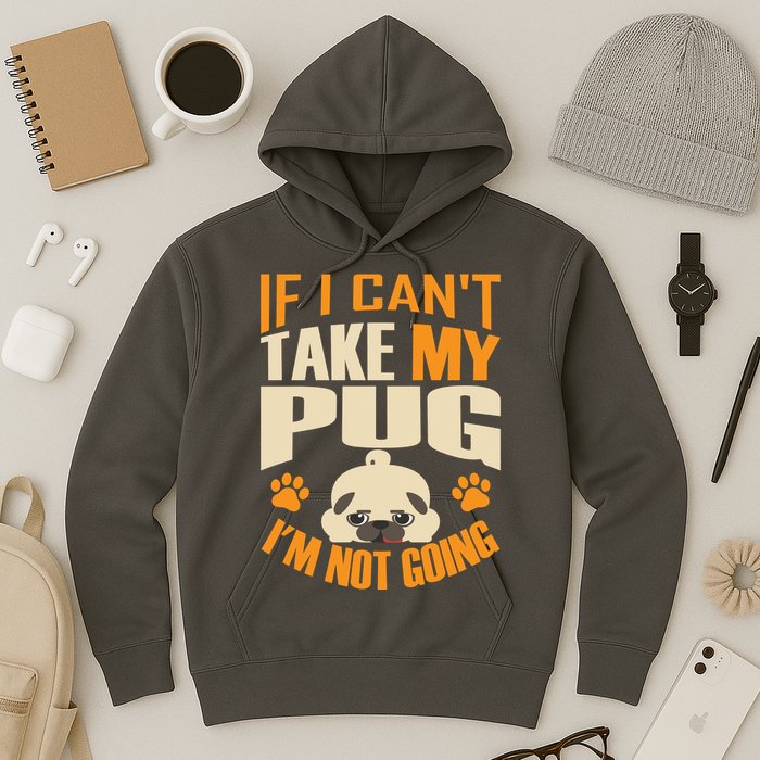 If I Can't Take My Pug I'm Not Going Hoodie