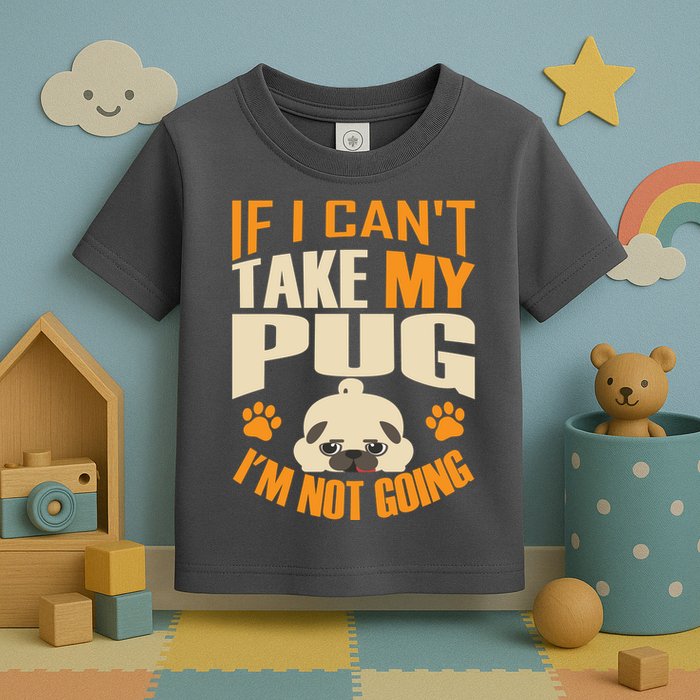 If I Can't Take My Pug I'm Not Going Toddler T-Shirt
