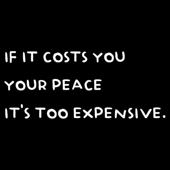 If It Costs You Your Peace ItS Too Expensive Full-Length Apron With Pockets