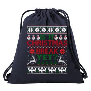 Is It Christmas Break Yet Fun School Office Before Christmas Gift Drawstring Bag