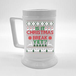 Is It Christmas Break Yet Fun School Office Before Christmas Gift Beer Stein