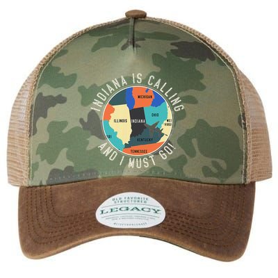 Indiana Is Calling And I Must Go Indiana State Legacy Tie Dye Trucker Hat