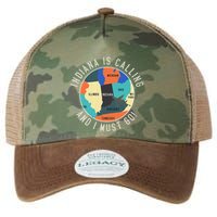 Indiana Is Calling And I Must Go Indiana State Legacy Tie Dye Trucker Hat