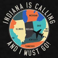 Indiana Is Calling And I Must Go Indiana State Ladies PosiCharge Tri-Blend Wicking Tank