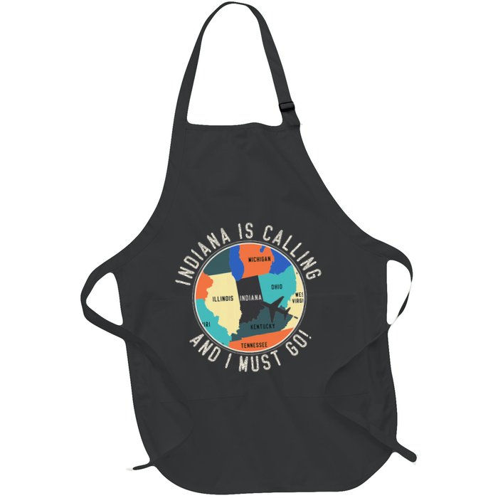 Indiana Is Calling And I Must Go Indiana State Apron