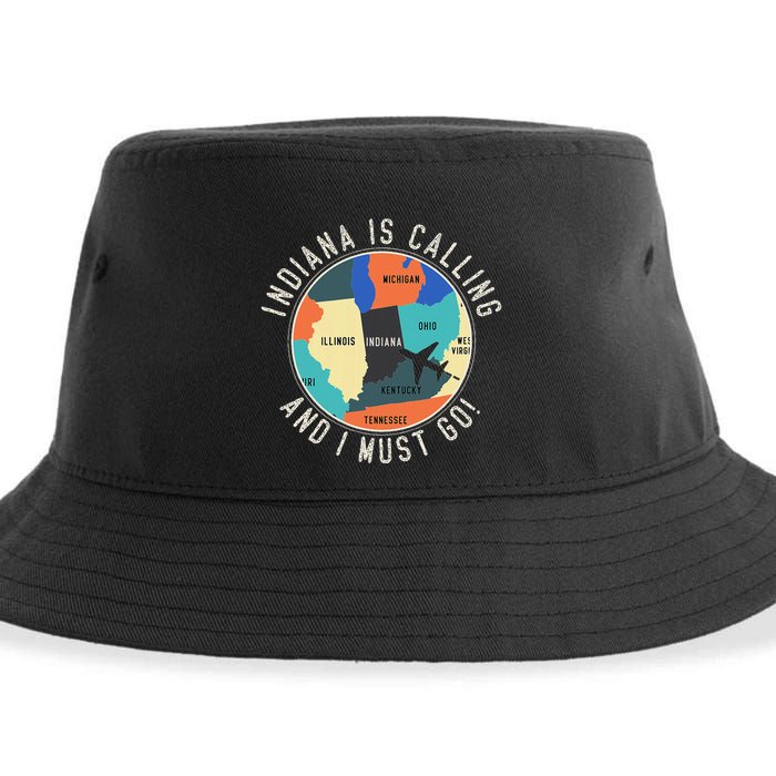 Indiana Is Calling And I Must Go Indiana State Sustainable Bucket Hat