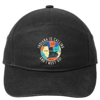 Indiana Is Calling And I Must Go Indiana State 7-Panel Snapback Hat