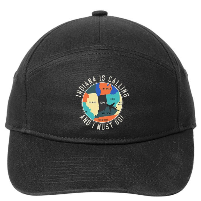 Indiana Is Calling And I Must Go Indiana State 7-Panel Snapback Hat