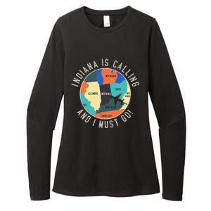 Indiana Is Calling And I Must Go Indiana State Womens CVC Long Sleeve Shirt