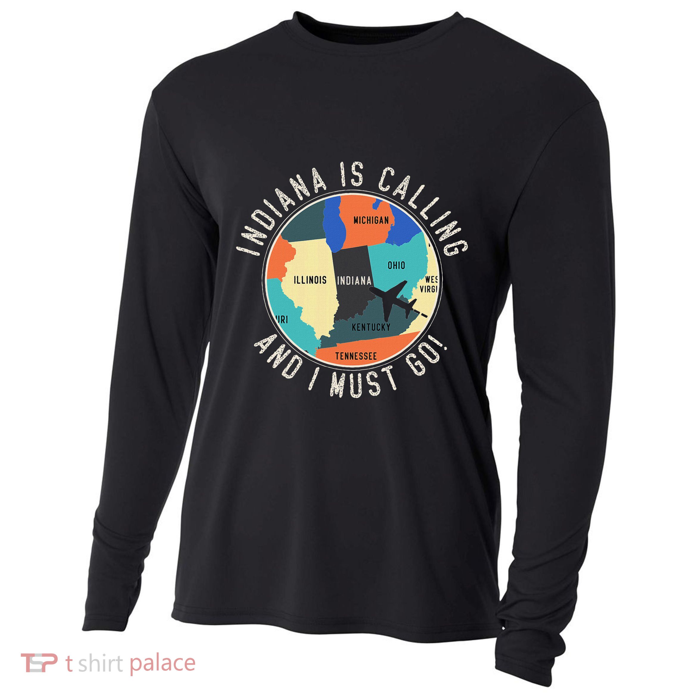 Indiana Is Calling And I Must Go Indiana State Cooling Performance Long Sleeve Crew