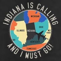 Indiana Is Calling And I Must Go Indiana State 25L Jumbo Tote