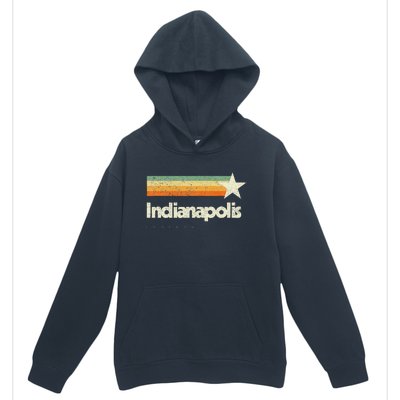 Indianapolis Indiana Cool Vintage Novelty American Aesthetic Urban Pullover Hoodie