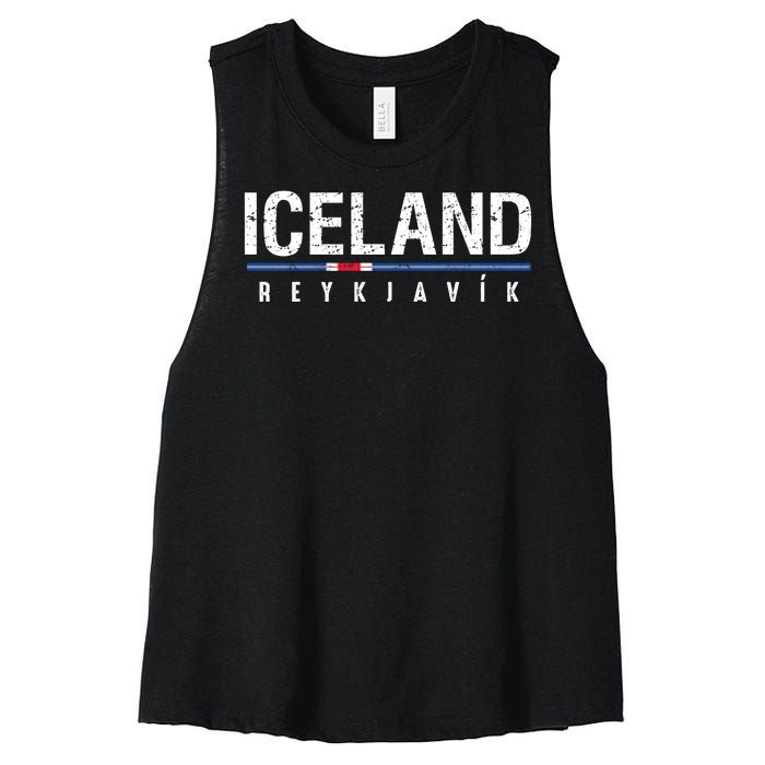 Iceland Women's Racerback Cropped Tank