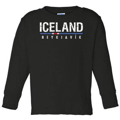 Iceland Toddler Long Sleeve Shirt