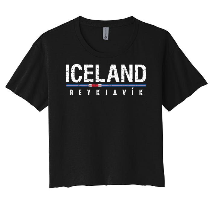 Iceland Women's Crop Top Tee