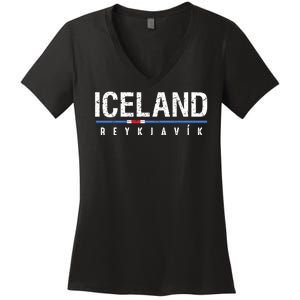 Iceland Women's V-Neck T-Shirt