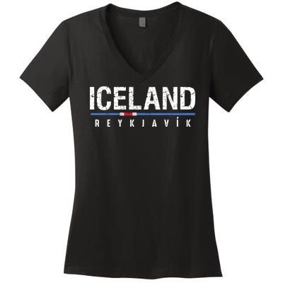 Iceland Women's V-Neck T-Shirt