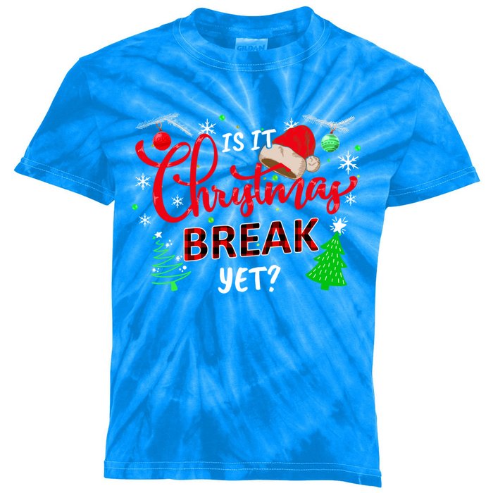 Is It Christmas Break Yet School Office Before Christmas Gift Kids Tie-Dye T-Shirt