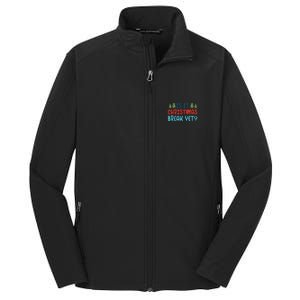 Is It Christmas Break Yet Xmas Holiday Winter Teacher Cool Gift Core Soft Shell Jacket