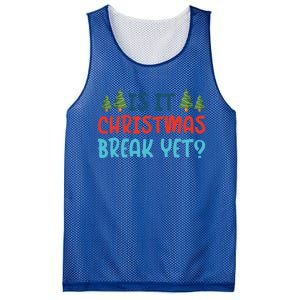 Is It Christmas Break Yet Xmas Holiday Winter Teacher Cool Gift Mesh Reversible Basketball Jersey Tank