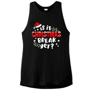 Is It Christmas Break Yet Christmas Elementary Teacher Ladies PosiCharge Tri-Blend Wicking Tank