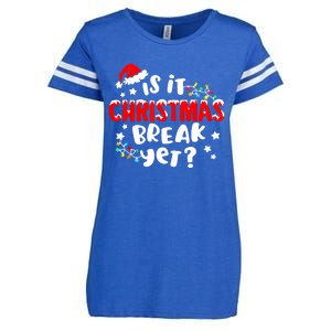 Is It Christmas Break Yet Christmas Elementary Teacher Enza Ladies Jersey Football T-Shirt