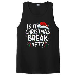 Is It Christmas Break Yet Funny Xmas Holiday Teacher Women PosiCharge Competitor Tank