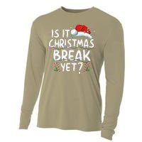 Is It Christmas Break Yet Funny Xmas Holiday Teacher Women Cooling Performance Long Sleeve Crew