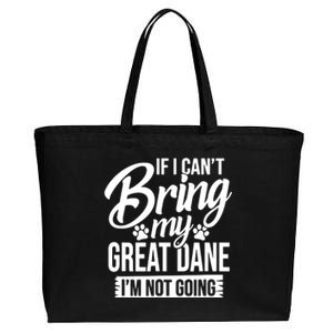 If I Cant Bring My Great Dane Great Dane Lover Cotton Canvas Jumbo Tote