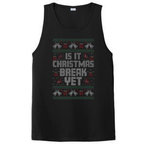 Is It Christmas Break Yet Funny Xmas Holiday Teacher Women PosiCharge Competitor Tank