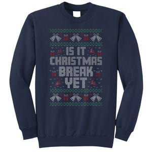 Is It Christmas Break Yet Funny Xmas Holiday Teacher Women Sweatshirt