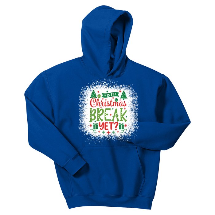 Is It Christmas Break Yet? SantaS Hat Funny Holiday Great Gift Kids Hoodie