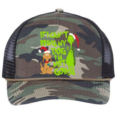 If I CanT Bring My Dog IM Not Going Funny Christmas Retro Rope Trucker Hat Cap