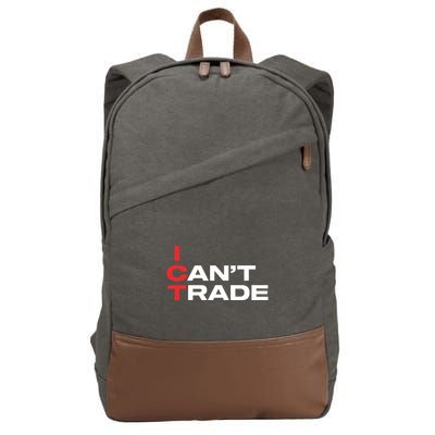 Ict I CanT Trade Cotton Canvas Backpack