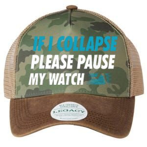 If I Collapse Please Pause My Watch Running Marathon Runner Legacy Tie Dye Trucker Hat