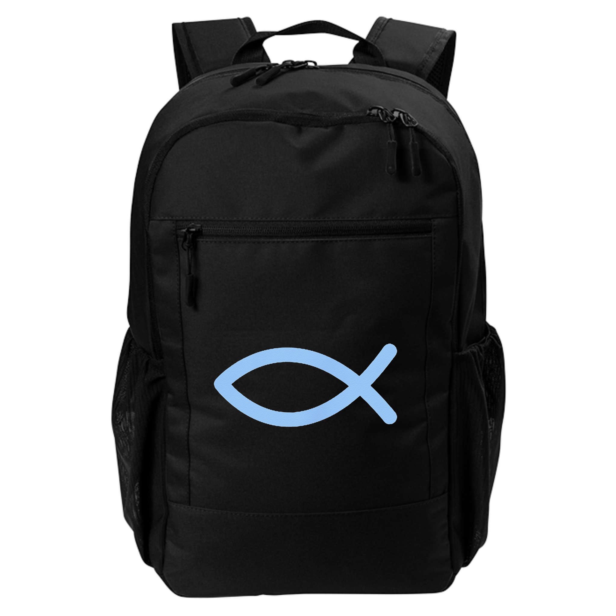 Ichthys Ichthus Christian Symbol Jesus Fish Backpack
