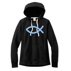 Ichthys Ichthus Christian Symbol Jesus Fish Women's Fleece Hoodie