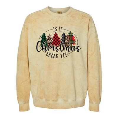 Is It Christmas Break Yet? Family Christmas Trees Pajamas Cool Gift Colorblast Crewneck Sweatshirt