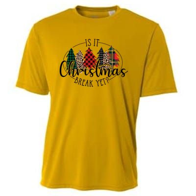 Is It Christmas Break Yet? Family Christmas Trees Pajamas Cool Gift Cooling Performance Crew T-Shirt