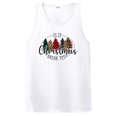 Is It Christmas Break Yet? Family Christmas Trees Pajamas Cool Gift PosiCharge Competitor Tank