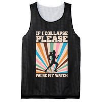 If I Collapse Please Pause My Watch Runner Marathon Mesh Reversible Basketball Jersey Tank