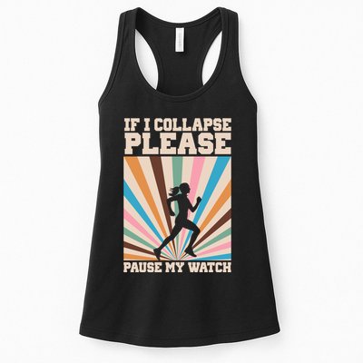 If I Collapse Please Pause My Watch Runner Marathon Womens Tank Top
